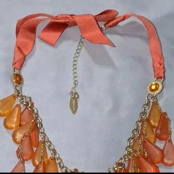 Vtg Coldwater Creek Dangling Bead Necklace Teardrop Necklace - Picture 2 of 16